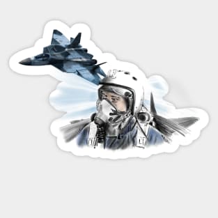 Fighter pilot Sticker